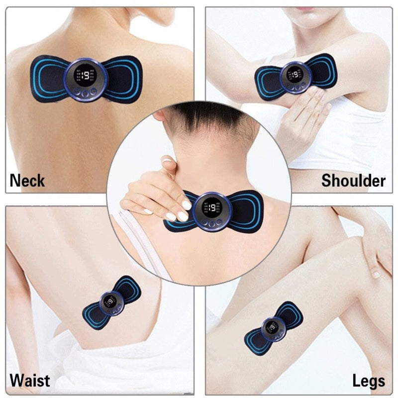 Massageador Elétrico Cervical Eletroterapia Ems Pescoço Perna Lombar Abdomem